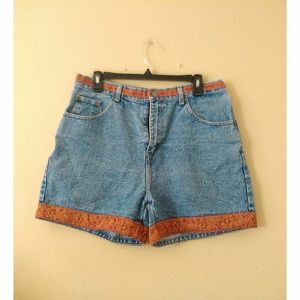 Bill Blass Vintage Trimmed Jean Shorts Size 12